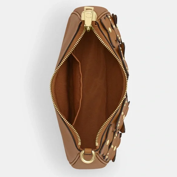 Coach Teri Shoulder Bag With Butterfly Applique CAJ97Honey brown NWT
